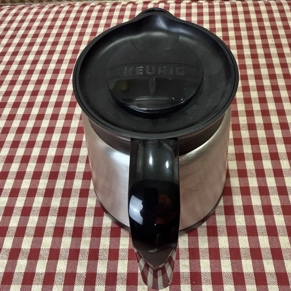 Keurig Brushed Stainless Steel 32 Oz Thermal Coffee Pot Carafe & Lid Replacement